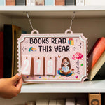 Books Read This Year - Personalized Hanging Bookshelf Counter