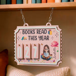 Books Read This Year - Personalized Hanging Bookshelf Counter