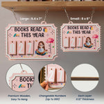 Books Read This Year - Personalized Hanging Bookshelf Counter