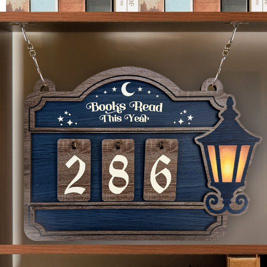 Books Read, Book Lover - Hanging Bookshelf Counter