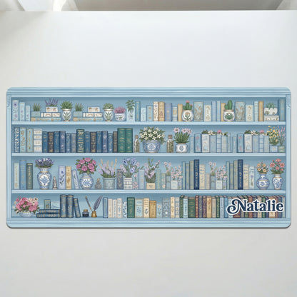Bookshelf-Custom-Name-Gift-For-Bookish,-Book-Lovers,Booktroverts,-Reader-Personalized-Desk-Mat-2