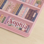 Bookshelf-Custom-Name-Gift-For-Bookish,-Book-Lovers,Booktroverts,-Reader-Personalized-Desk-Mat-4