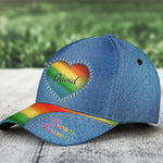 Born This Way Rainbow Heart - Personalized Classic Cap