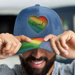 Born This Way Rainbow Heart - Personalized Classic Cap