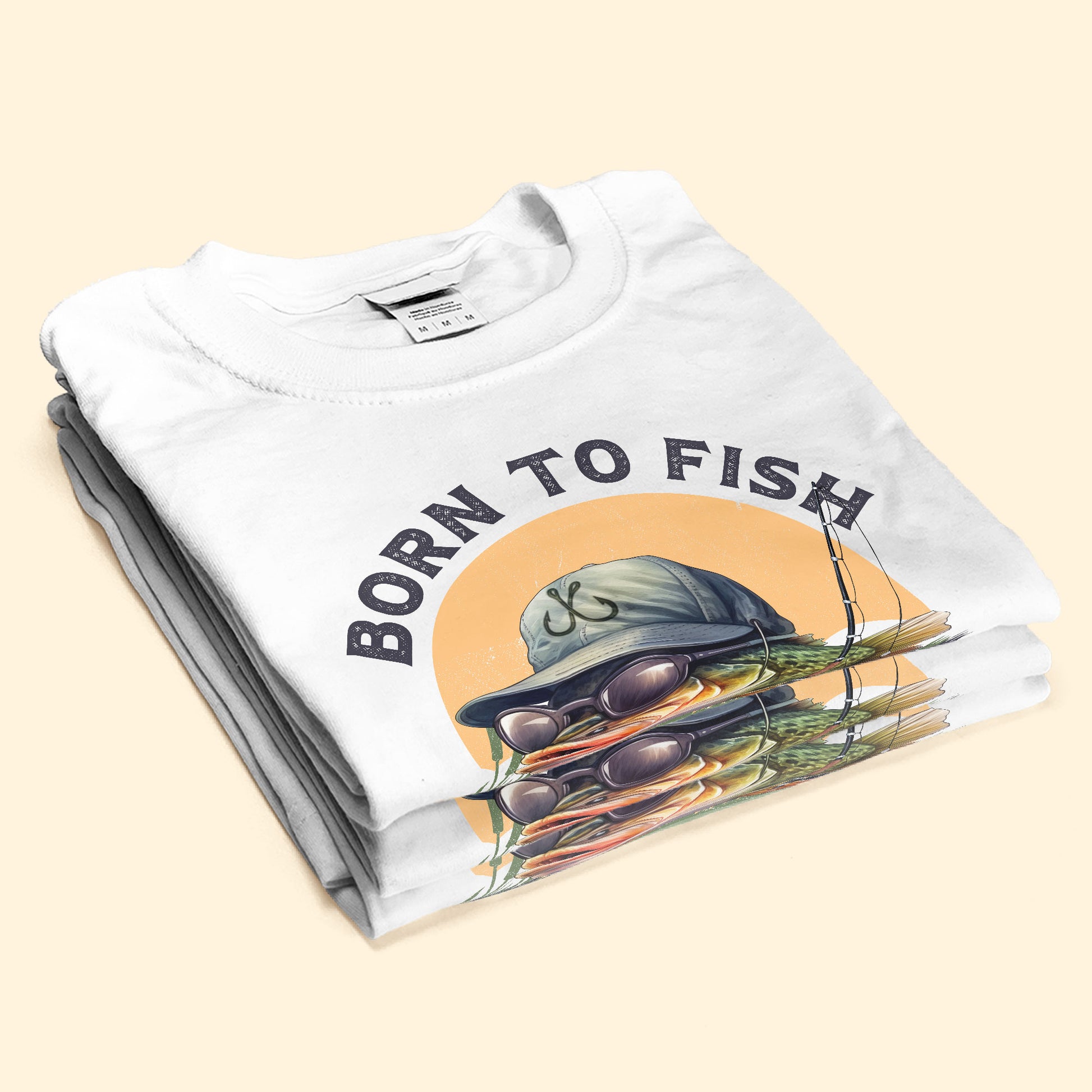 Born to Fish Forced to Work - Personalized Shirt Pullover Hoodie / White / 4XL