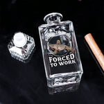Born To Fish, Forced To Work - Fishing Gifts For Men, Husband, Dad - Custom Photo Decanter