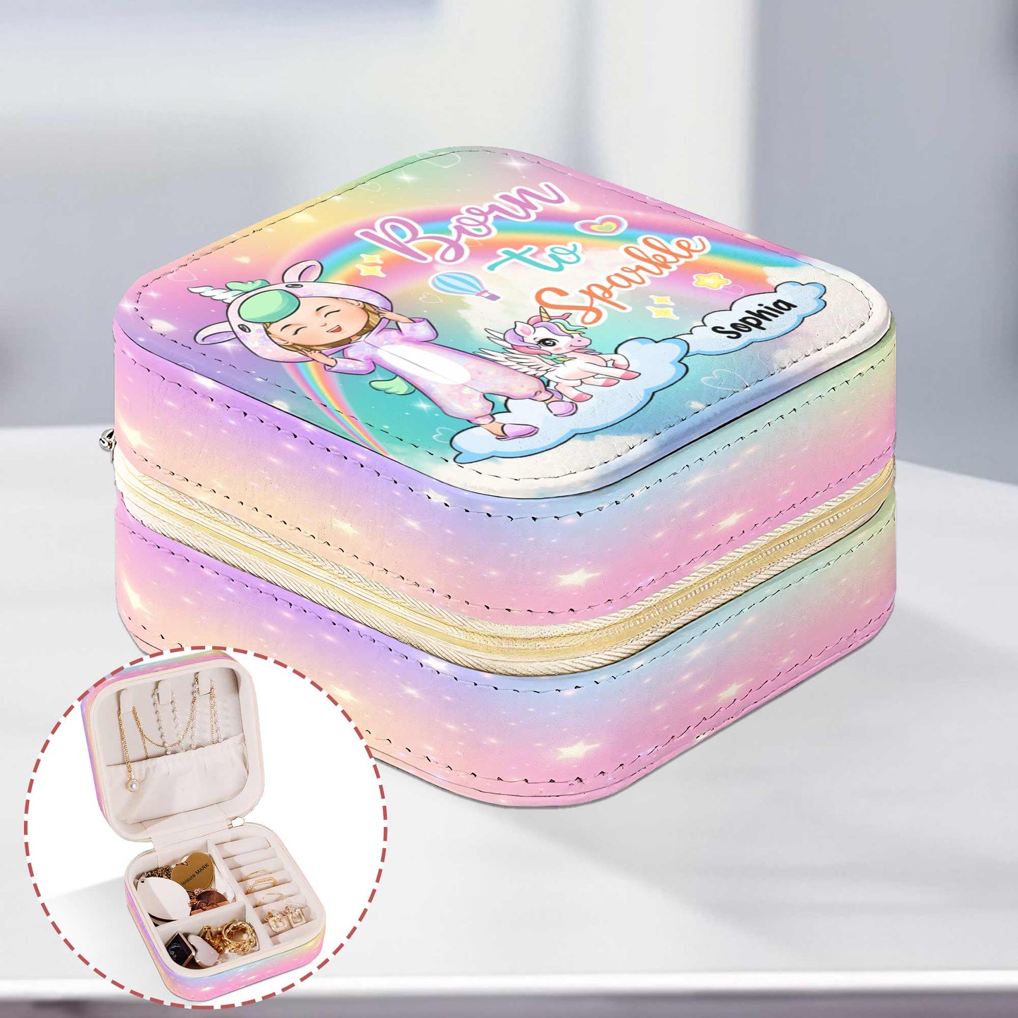 Born To Sparkle - Personalized Jewelry Box