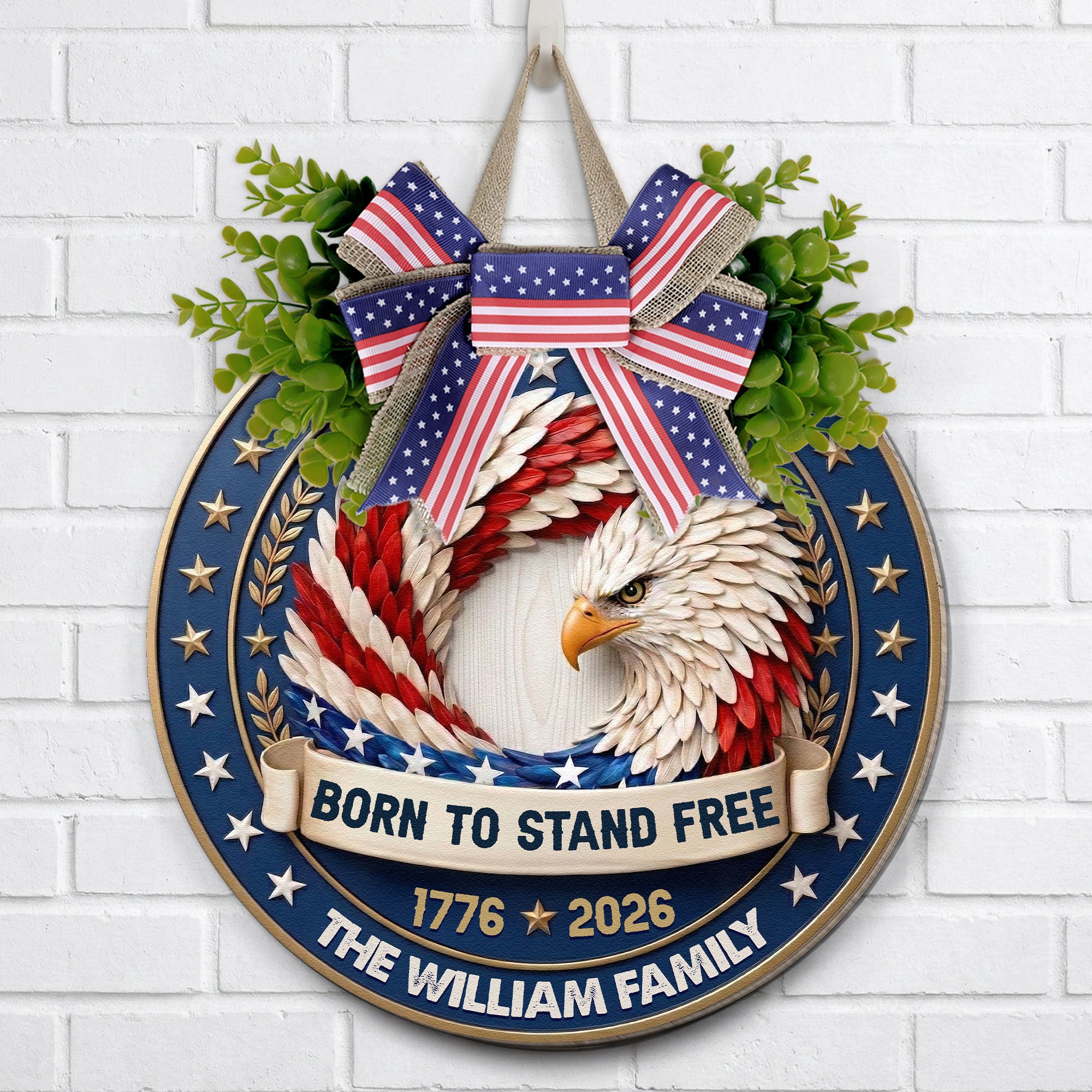 Born_To_Stand_Free_America_Semiquincentennial_Eagle_Decor_Personalized_Wood_Sign_2