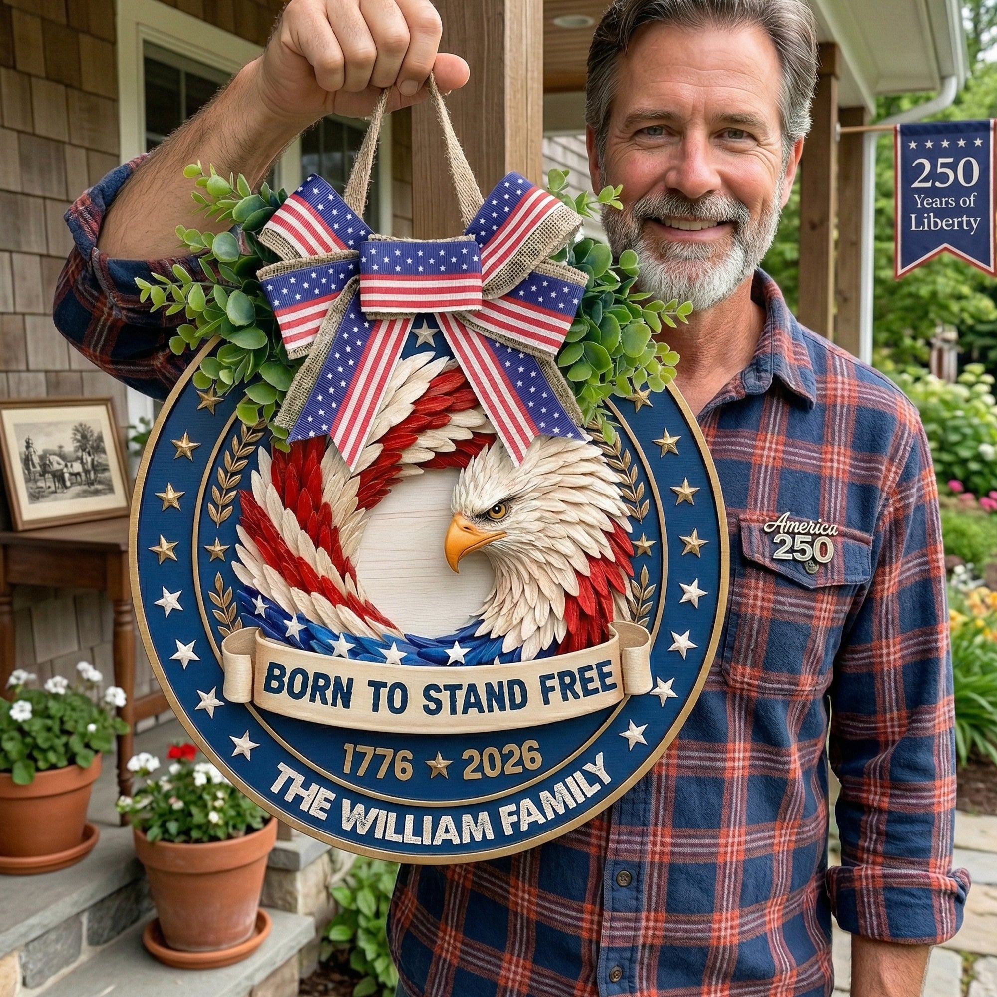 Born_To_Stand_Free_America_Semiquincentennial_Eagle_Decor_Personalized_Wood_Sign_4