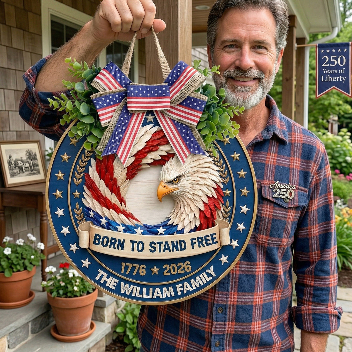 Born_To_Stand_Free_America_Semiquincentennial_Eagle_Decor_Personalized_Wood_Sign_4