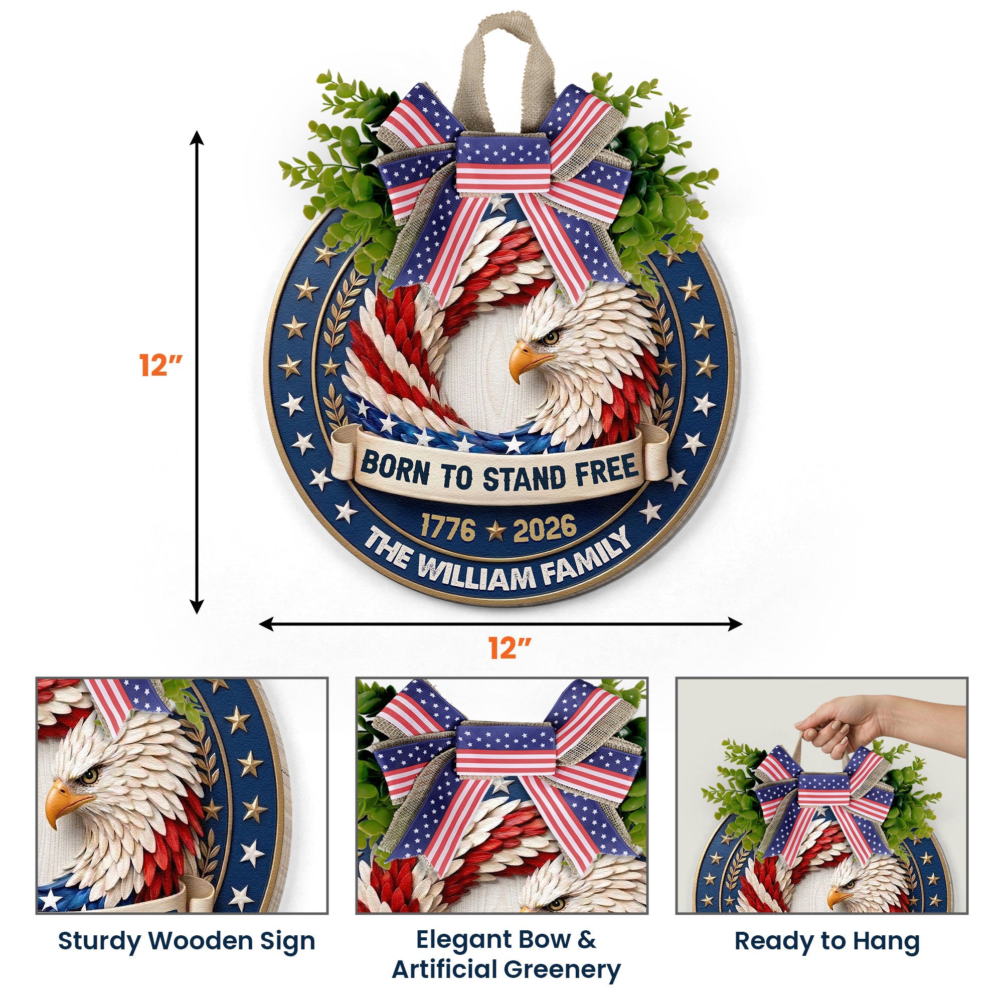 Born_To_Stand_Free_America_Semiquincentennial_Eagle_Decor_Personalized_Wood_Sign_5