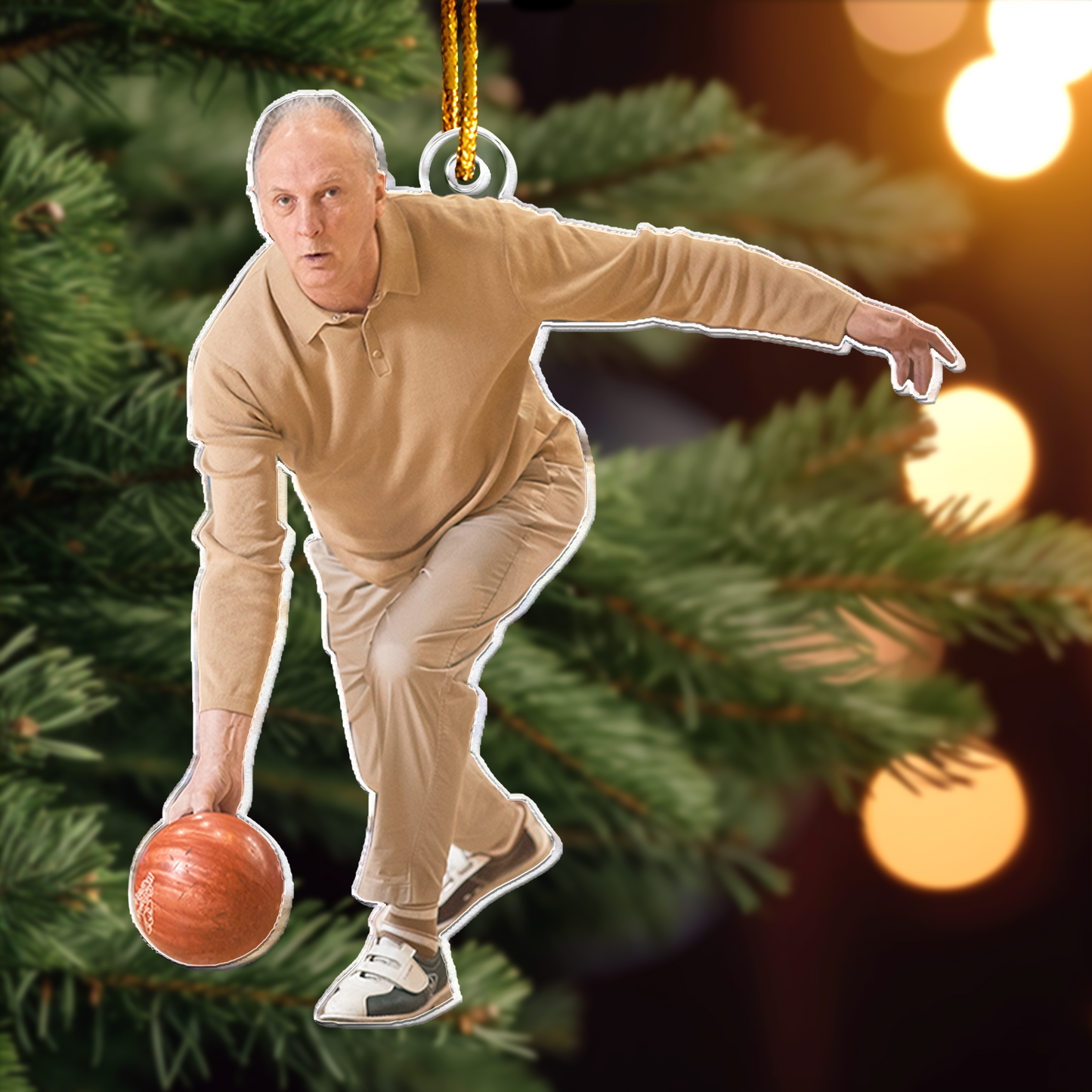 Bowling Ornament Christmas Gift Bowling Player - Personalized Acrylic Photo Ornament