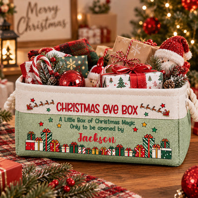 Box Of Christmas Magic Christmas Decoration - Personalized Storage Basket