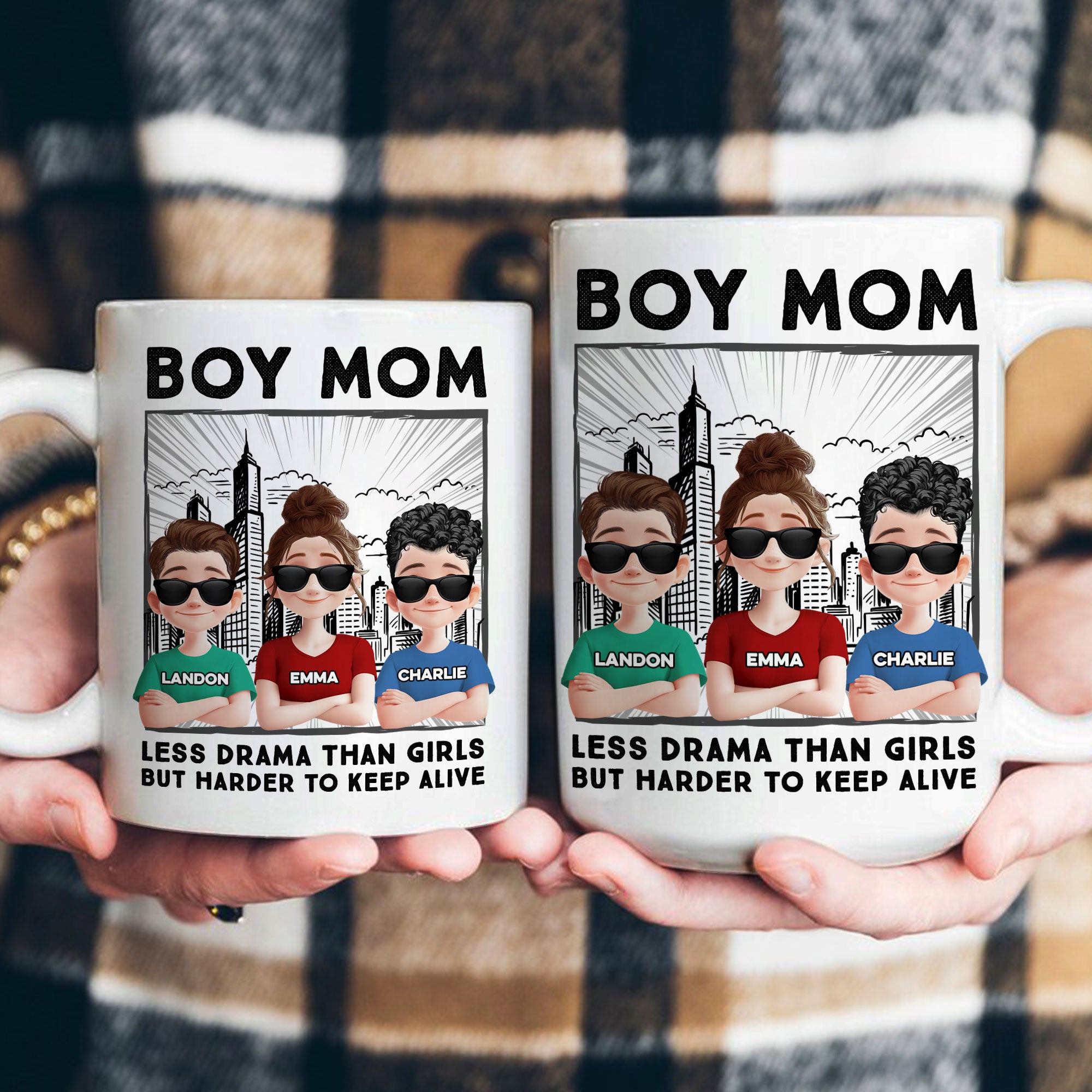 Boy Mom Less Drama Than Girls But Harder To Keep Alive - Personalized Mug