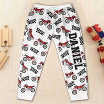 Boy Pattern With Name - Personalized Sweatpants