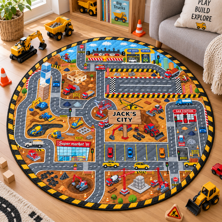 Boy-Toy-Cars-Play-Room-Decor-Cars,-Construction,-Galaxy-Theme-Personalized-Quilted-Mat-2