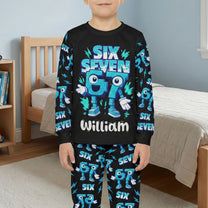 Brainrot Six Seven Kid Gaming - Personalized Pajama Set