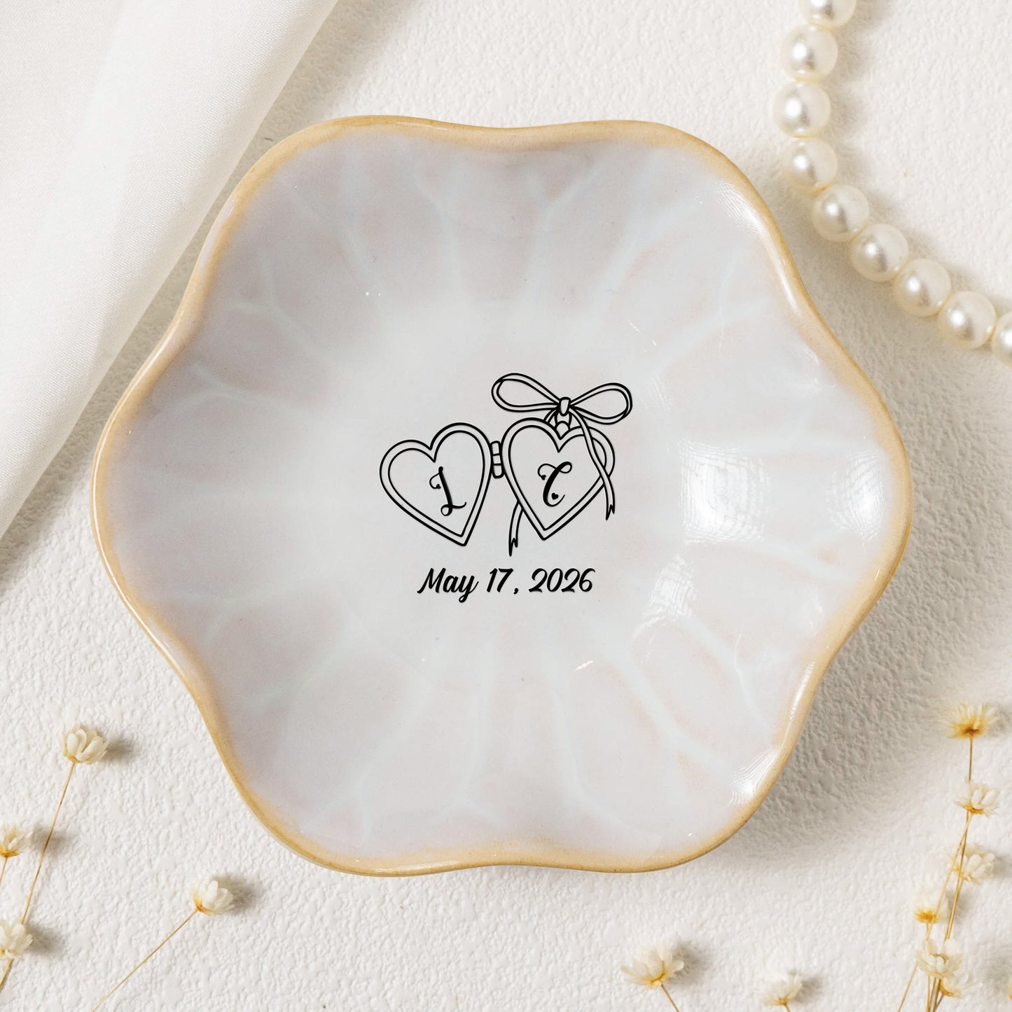 Bride To Be Wedding Day Gift Bridal Shower Gift - Personalized Jewelry Dish
