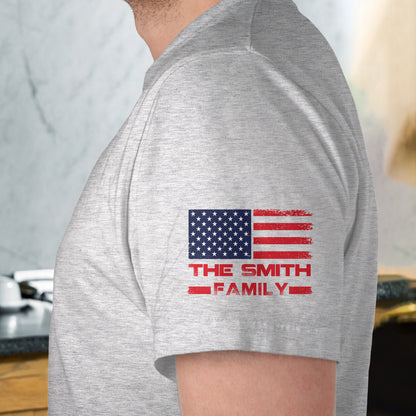 Brisket Butts Ribs & Freedom Bbq American Flag, Grilling Gifts For Him, Grandpa, Dad, Funny Chef - Personalized Shirt