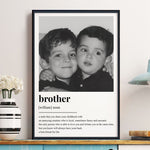 Brother Definition - Personalized Photo Poster