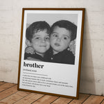 Brother Definition - Personalized Photo Poster