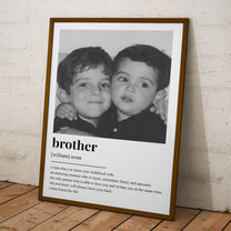 Brother Definition - Personalized Photo Poster