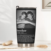 Brother Gifts Custom Vintage Photo - Forever Brothers - Personalized Photo Tumbler Cup