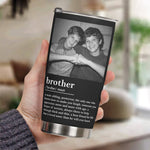 Brother Gifts Custom Vintage Photo - Forever Brothers - Personalized Photo Tumbler Cup