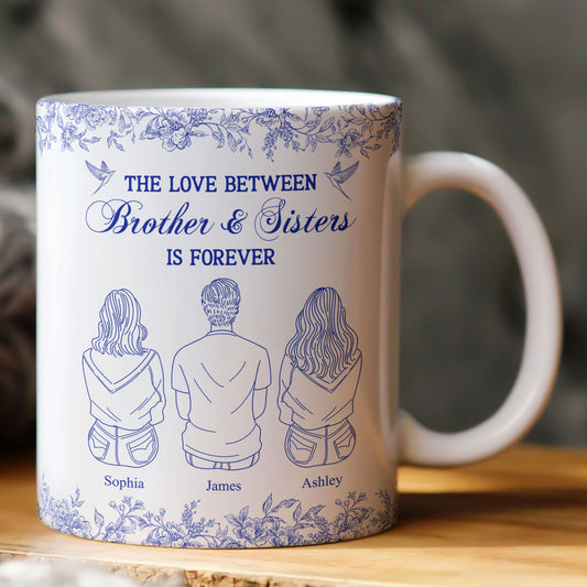 Brothers And Sisters - Toile De Jouy Style - Personalized Mug