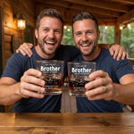 Brothers My Bond With You Will Never End - Personalized Whiskey Glass