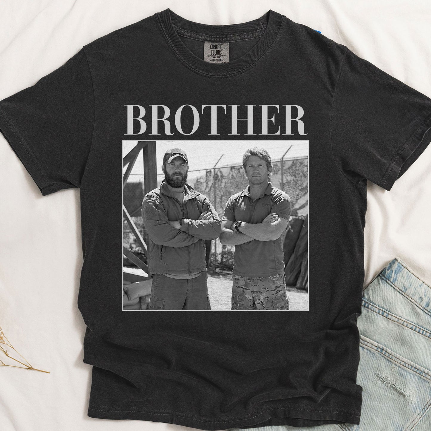 Brothers Vintage Version - Personalized Photo Comfort Tee