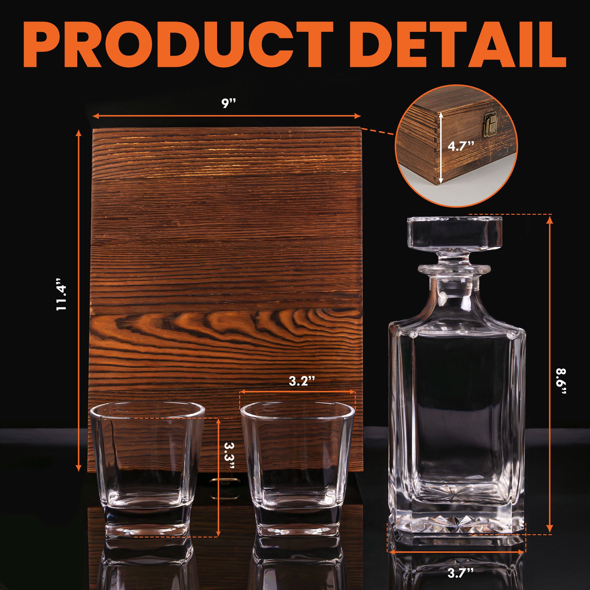 Brothers & Alcohol The Glue Holding Together - Personalized Whiskey Decanter Set