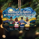 Brothers & Sisters Christmas Ornament - Personalized Wooden Ornament