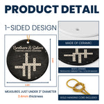 Brothers & Sisters Forever Linked Together New Version - Personalized Ceramic Ornament
