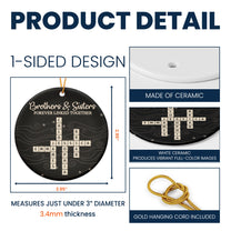 Brothers & Sisters Forever Linked Together New Version - Personalized Ceramic Ornament