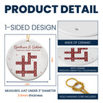 Brothers & Sisters Forever Linked Together Scrabble New Version - Personalized Ceramic Ornament