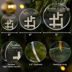Brothers & Sisters Forever Linked Together Scrabble 2026 Christmas Ornament - Personalized Acrylic Ornament