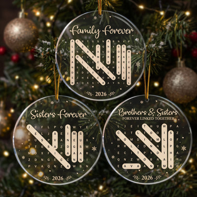 Brothers & Sisters Forever Linked Together Christmas Gifts For Siblings Family - Personalized Ornament