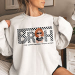 Bruh Funny Mom Checkered Pattern - Personalized Shirt