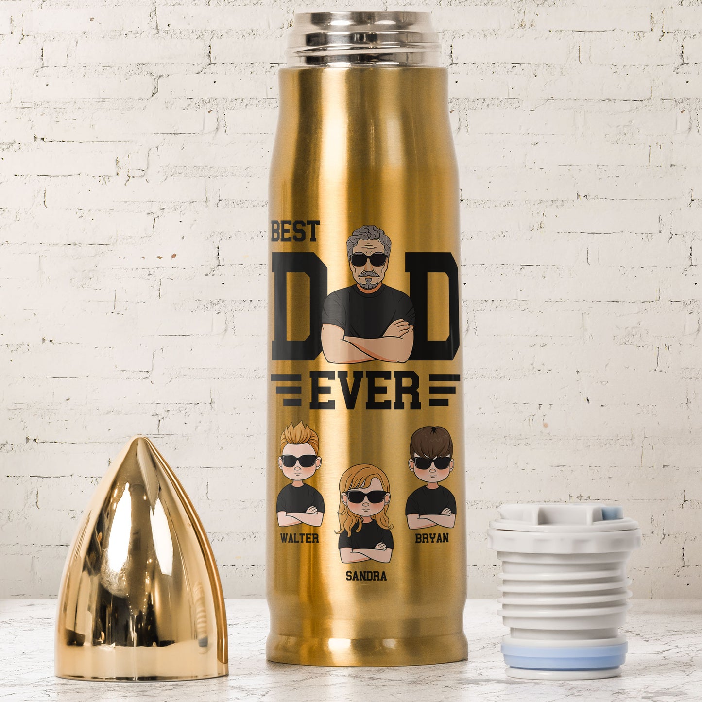 Bullet Tumbler Best Dad Ever - Personalized Bullet Tumbler