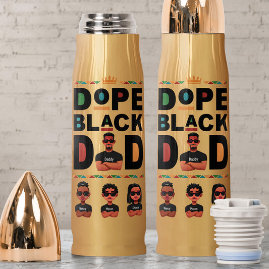 Bullet Tumbler Dope Black Dad - Personalized Bullet Tumbler