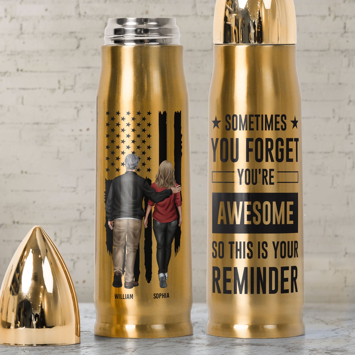 Bullet Tumbler Sometimes You Forget You're Awesome - Personalized Bullet Tumbler