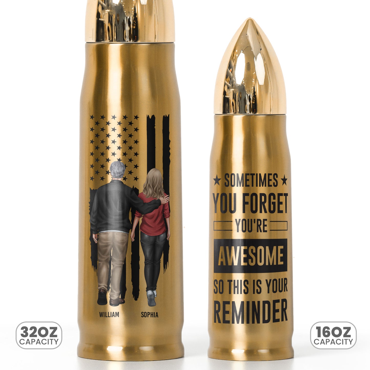 Bullet Tumbler Sometimes You Forget You're Awesome - Personalized Bullet Tumbler