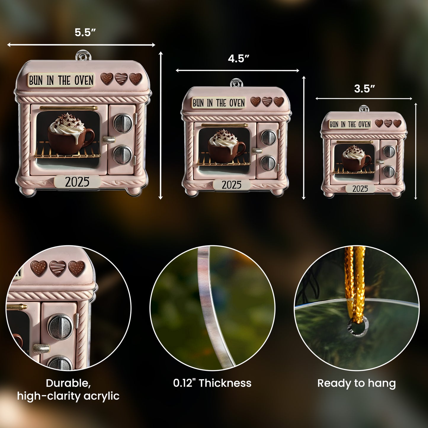 Bun In The Oven - Acrylic Ornament