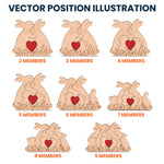 Bunny Family - Personalized Wooden Bunny Family Puzzle