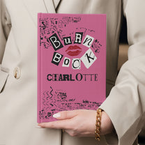 Burn Book Gifts For Girl, Daughters, Friends, Girlfriends - Custom With Her Name - Personalized Hardcover Journal