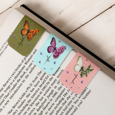 Butterfly Birth Flower Gift For Self, Friends, Daughter - Personalized Bookmark