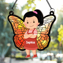 Butterfly Kids - Personalized Window Hanging Suncatcher Ornament