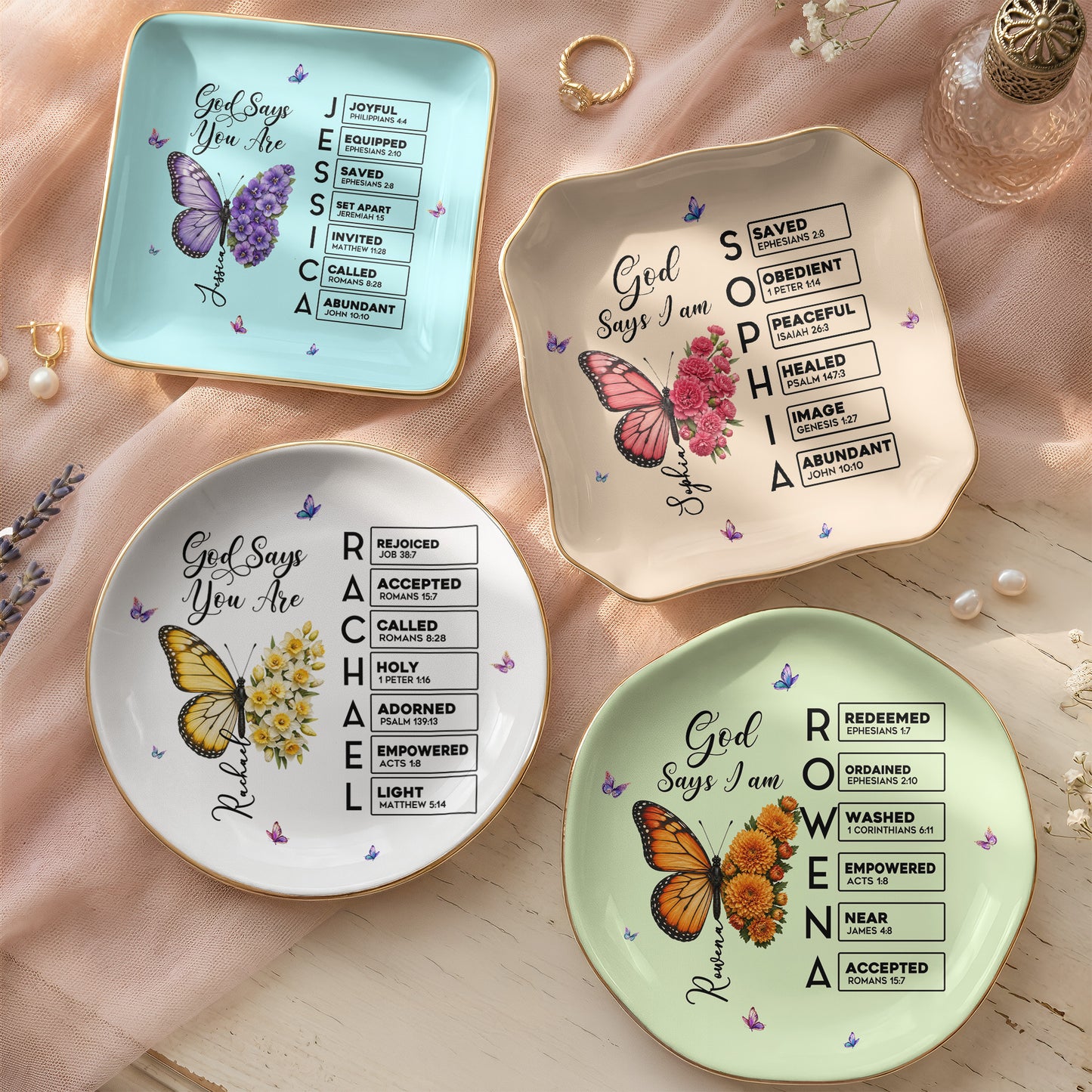 Butterfly-Birth-Flower-Gift-For-Self,-Friend,-Daughter-Personalized-Jewelry-Dish-1