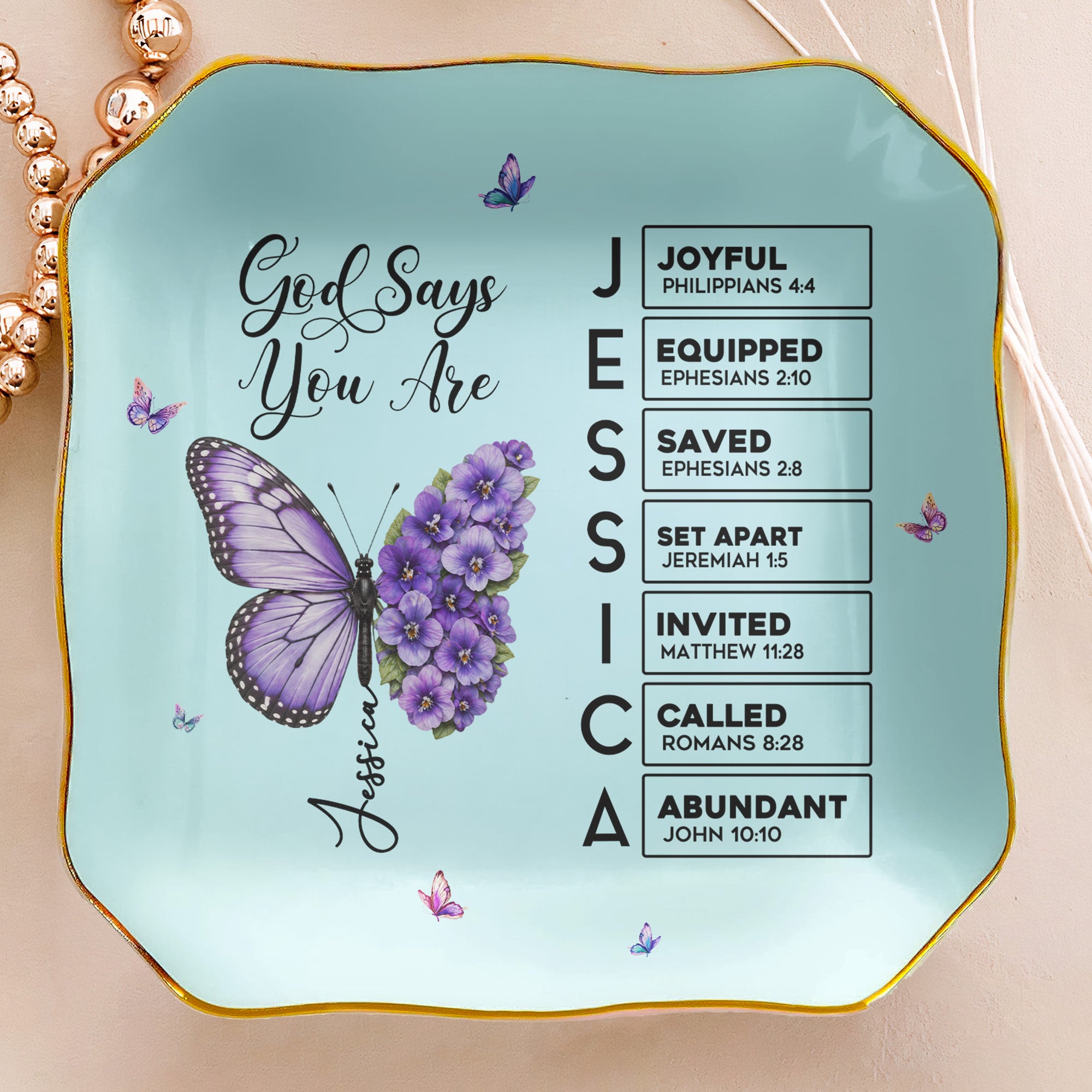 Butterfly-Birth-Flower-Gift-For-Self,-Friend,-Daughter-Personalized-Jewelry-Dish-2